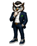 WiseGuyOdds.ai mascot — Thinking / analyzing